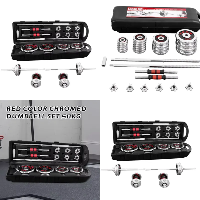 Dumbbell Set - 2026년형 50kg 조절식 주철 덤벨 세트,