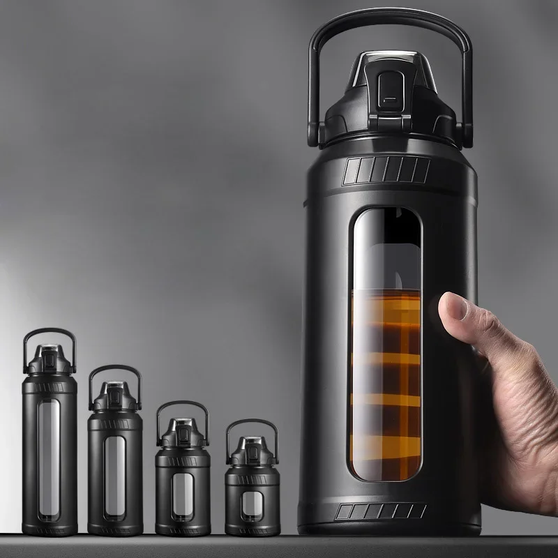 Sports Equipment 5 Years Old - 이동식 밀짚이 있는 대용량 2L 물병