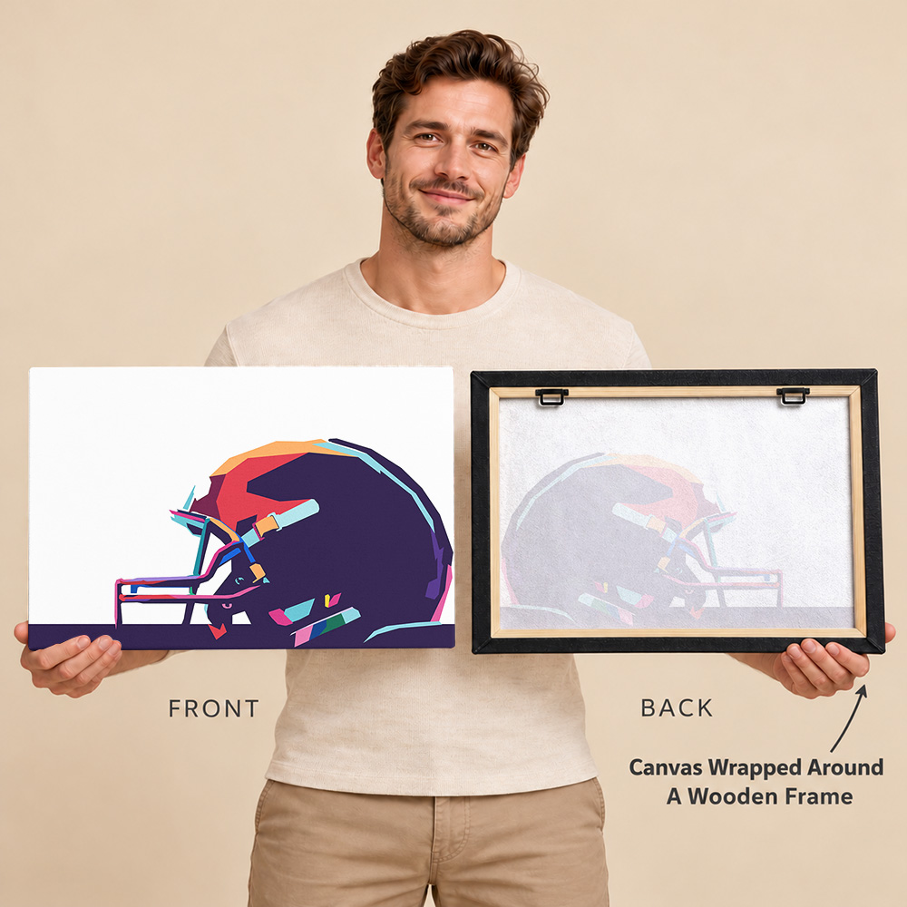 미식축구 헬멧 갤러리, 캔버스에 인쇄된 맞춤형 사진,  - Sports Equipment Poster 리뷰 및 가격
