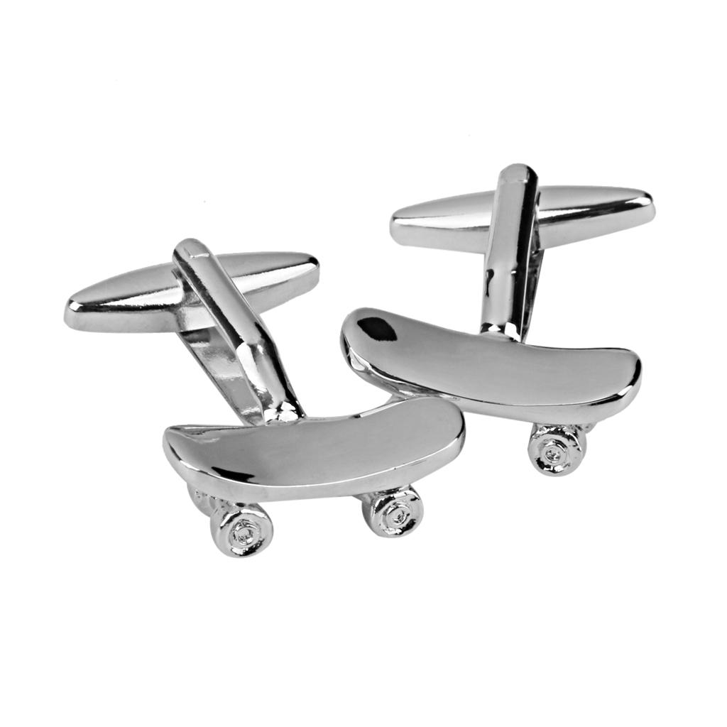 스케이트보드 모양의 은색 구리 커프스 버튼, 남성용 트 - Skateboard 리뷰 및 가격