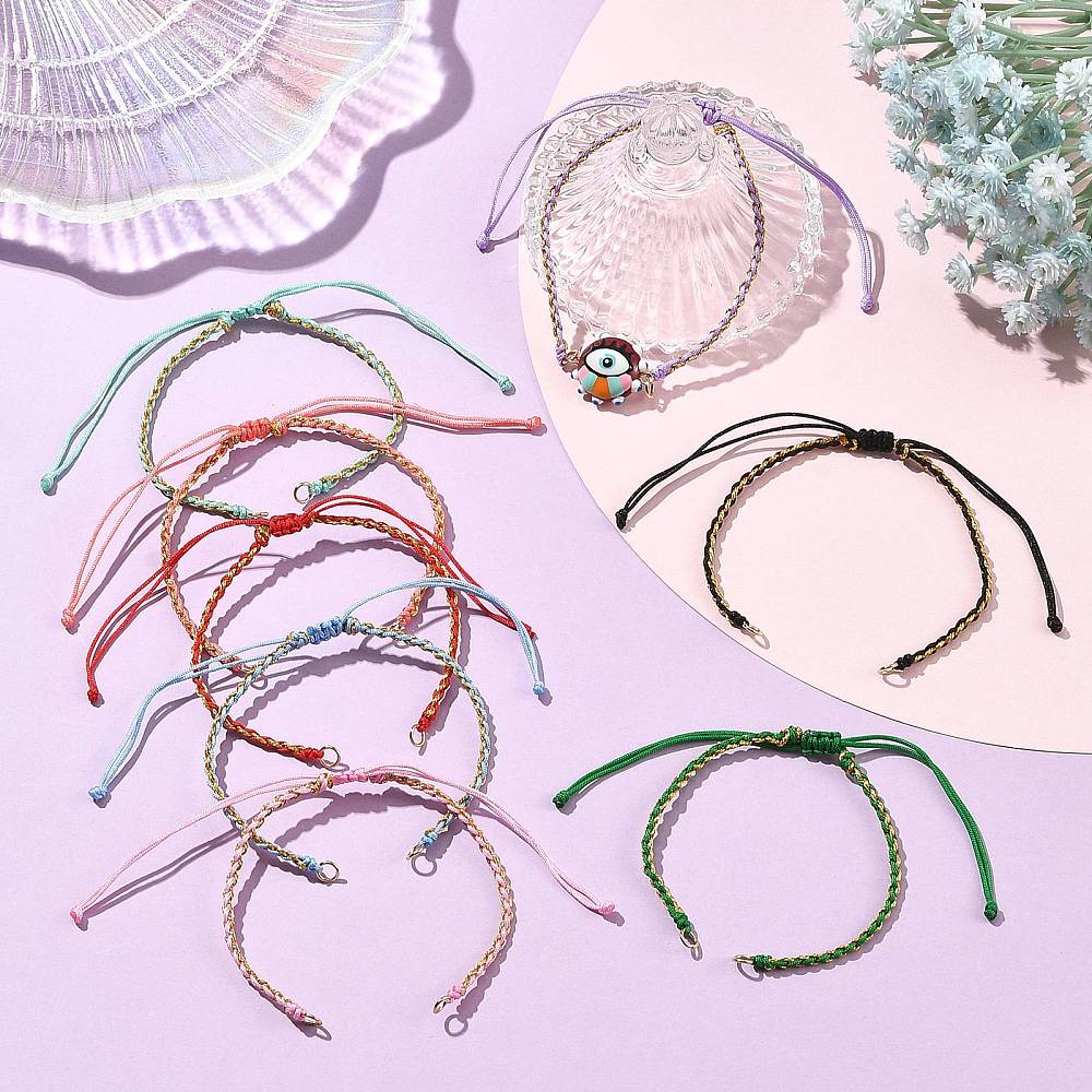 8개 세트, 길이 조절 가능한 나일론 땋은 끈 팔찌 줄 - Jump Rope 리뷰 및 가격