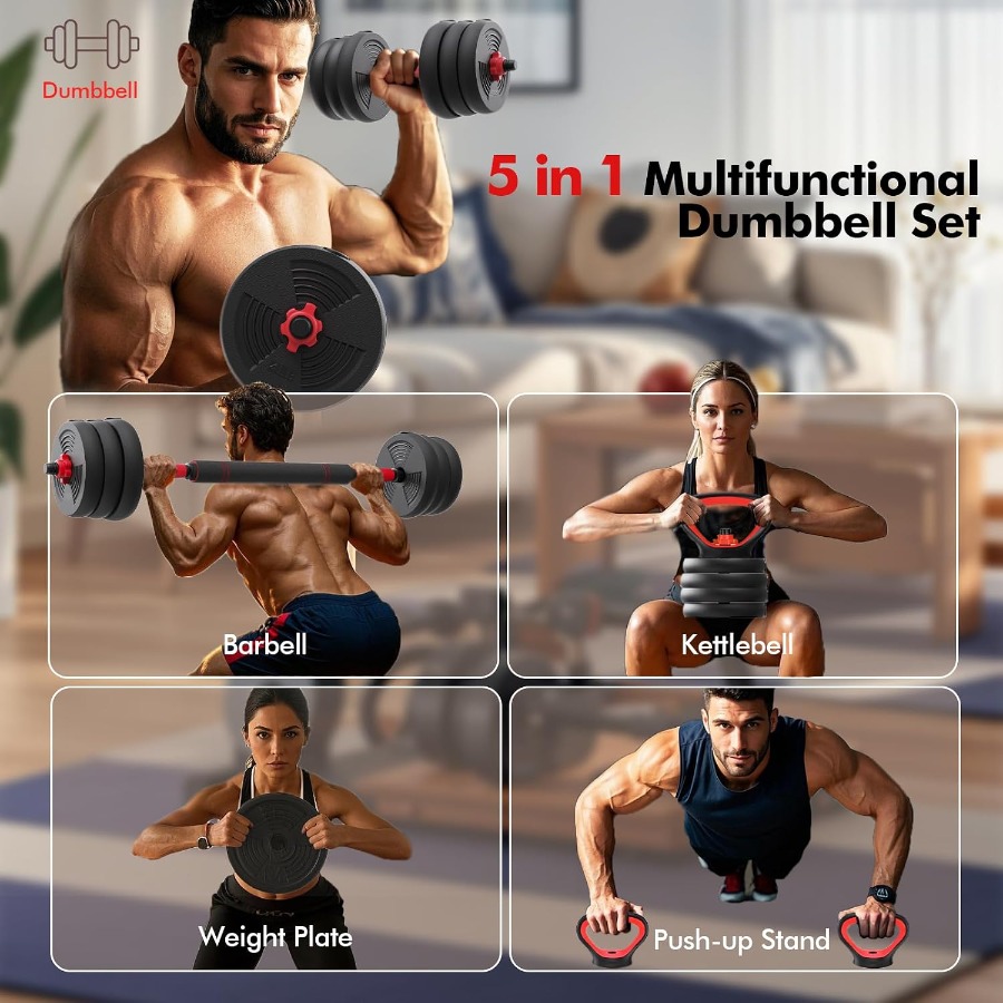 조절 가능한 덤벨 세트, 60파운드 무게의 프리 웨이트 - Dumbbell Set 리뷰 및 가격